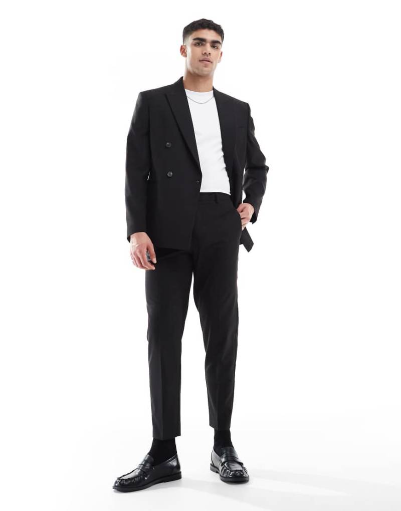 ASOS DESIGN - Schmal zulaufende Anzughose in Schwarz von ASOS DESIGN