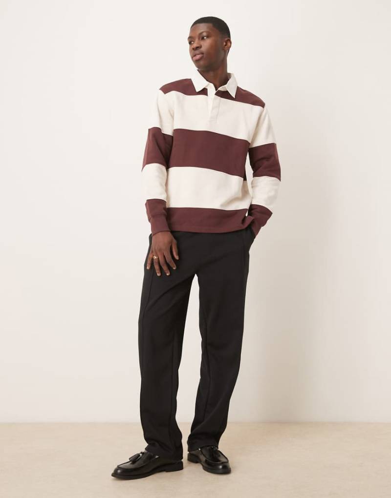 ASOS DESIGN - Schmal zulaufende Jogginghose aus neoprenartigem Material in Schwarz von ASOS DESIGN
