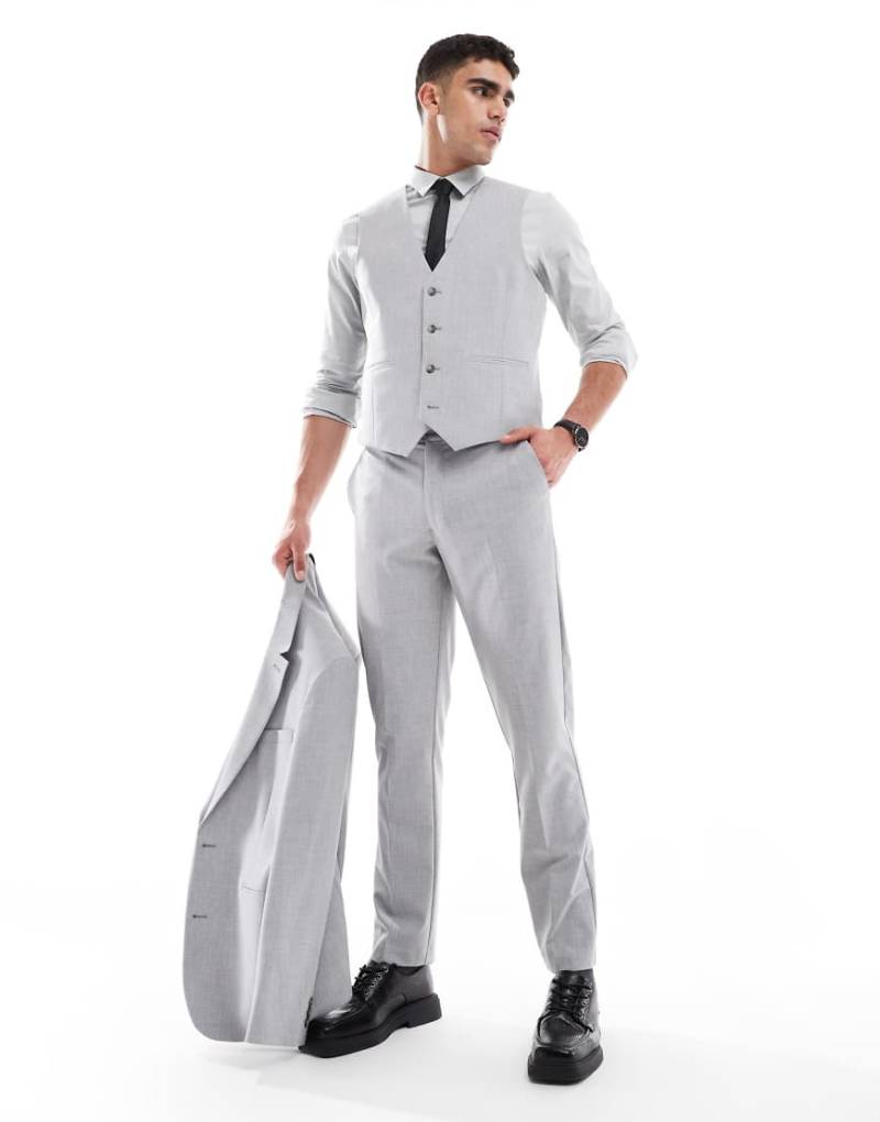 ASOS DESIGN - Schmale Anzughose in Grau von ASOS DESIGN