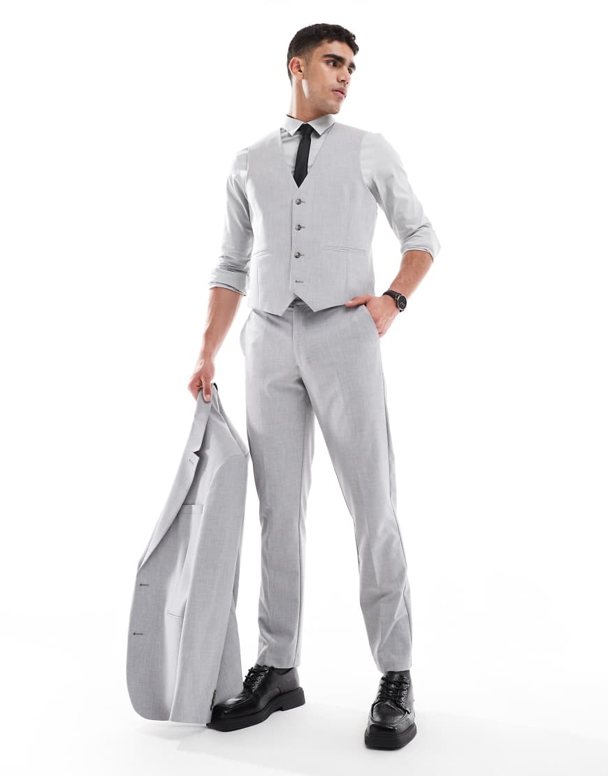 ASOS DESIGN - Schmale Anzughose in Grau ASOS DESIGN - Schmale Anzughose in Grau von ASOS DESIGN