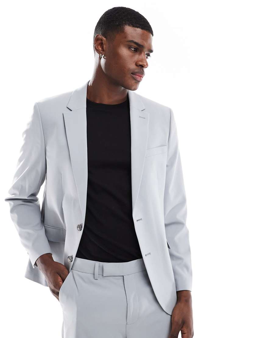 ASOS DESIGN - Schmale Anzugjacke in Grau ASOS DESIGN - Schmale Anzugjacke in Grau von ASOS DESIGN