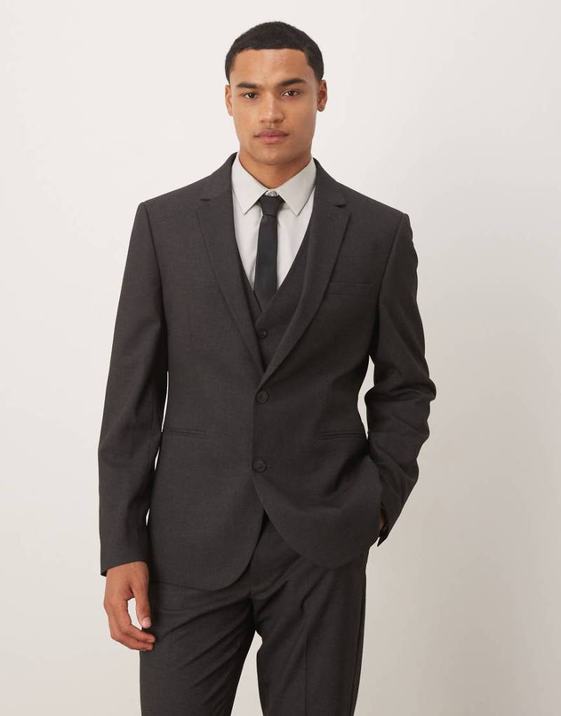 ASOS DESIGN - Schmale Anzugjacke in Grau von ASOS DESIGN