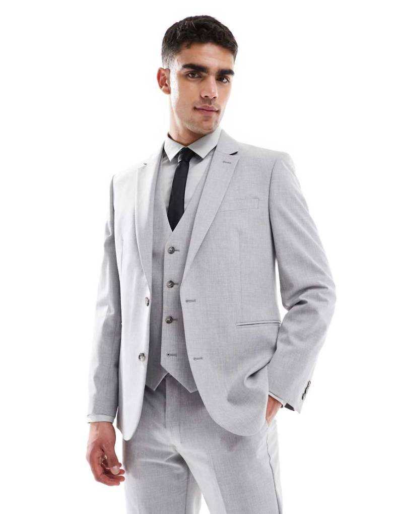 ASOS DESIGN - Schmale Anzugjacke in Grau von ASOS DESIGN