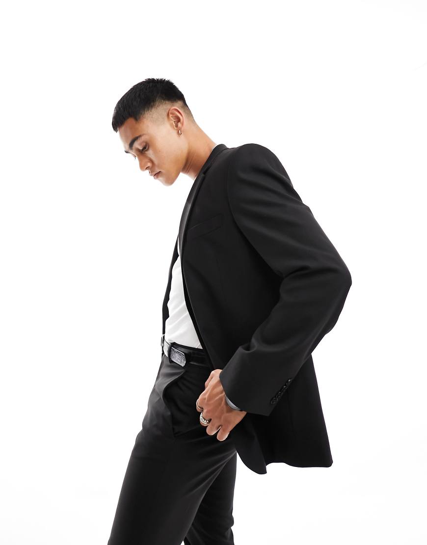 ASOS DESIGN - Schmale Anzugjacke in Schwarz von ASOS DESIGN