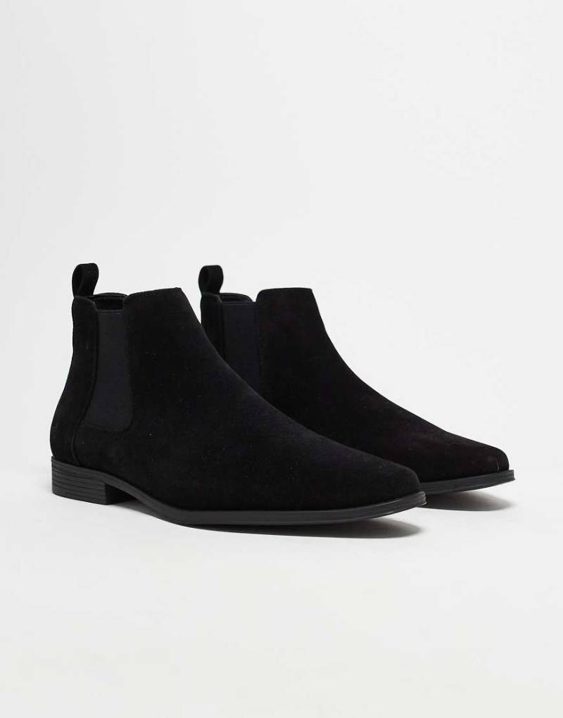 ASOS DESIGN - Schwarze Chelsea-Stiefel in Wildlederoptik von ASOS DESIGN