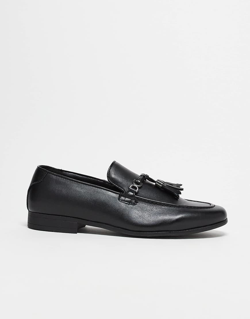 ASOS DESIGN - Schwarze Loafer aus Kunstleder mit Quastenverzierung von ASOS DESIGN