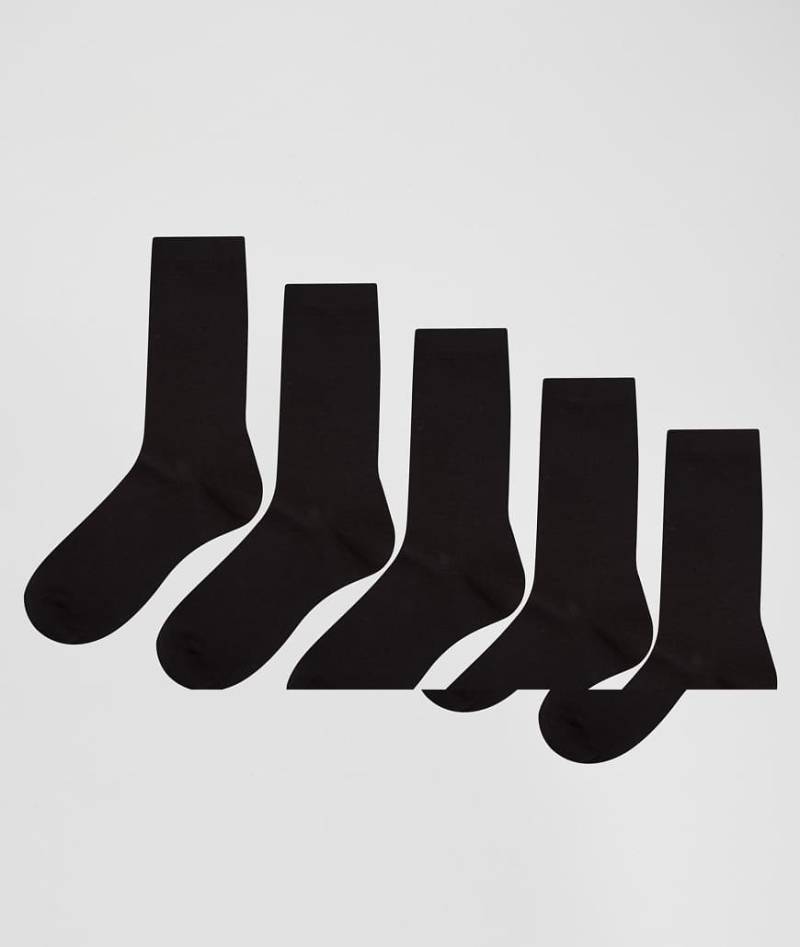ASOS DESIGN - Schwarze Socken im 5er-Pack von ASOS DESIGN
