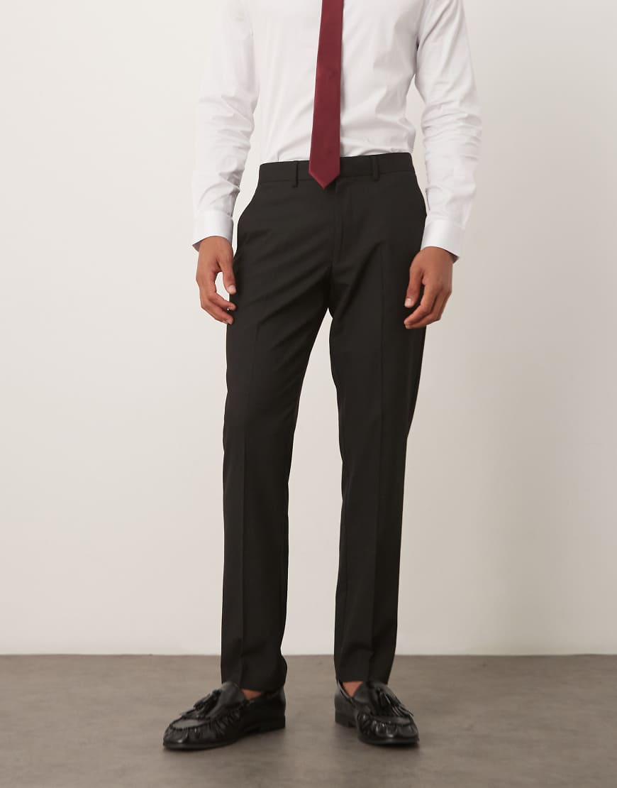 ASOS DESIGN - Schwarze schmal geschnittene Anzughose ASOS DESIGN - Schwarze schmal geschnittene Anzughose von ASOS DESIGN