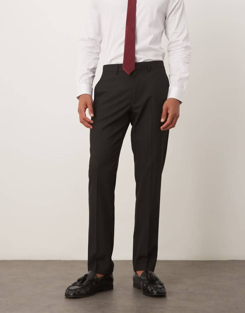 ASOS DESIGN - Schwarze schmal geschnittene Anzughose von ASOS DESIGN
