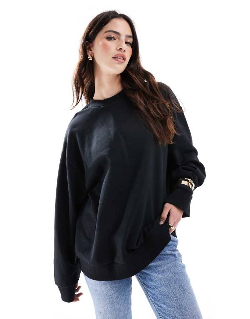 ASOS DESIGN - Schwarzes Oversize-Sweatshirt von ASOS DESIGN