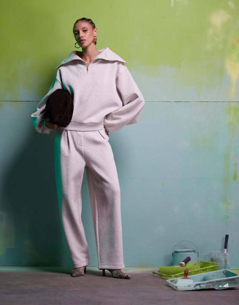 ASOS DESIGN - Schwere Jogginghose in Hellbeige, Kombiteil-Neutral von ASOS DESIGN