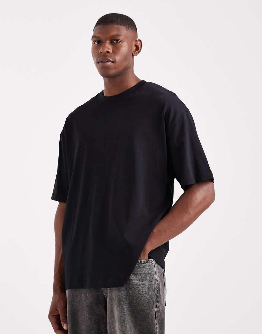 ASOS DESIGN - Schweres Oversize-T-Shirt in Schwarz von ASOS DESIGN
