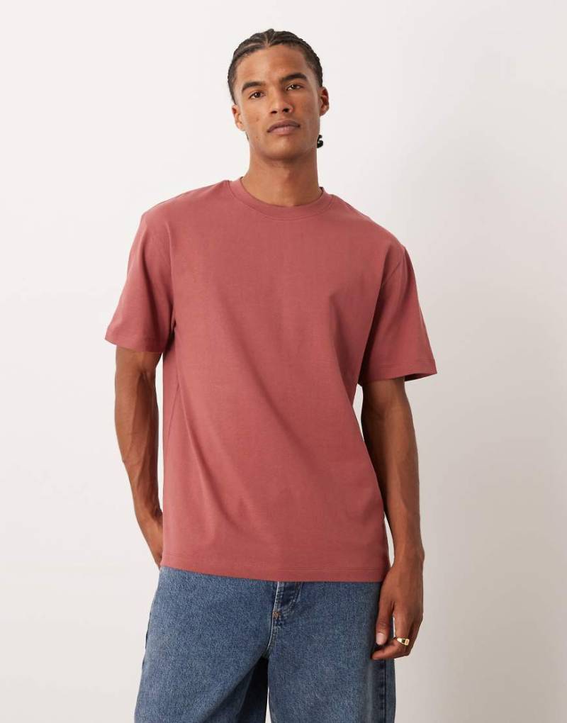 ASOS DESIGN - Schweres Relaxed-Fit-T-Shirt in Rot von ASOS DESIGN