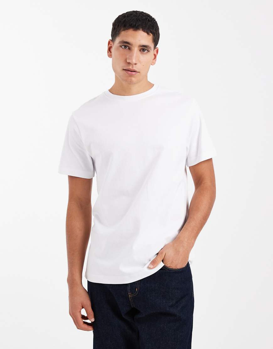 ASOS DESIGN - Schweres T-Shirt in Weiß mit Rundhalsausschnitt von ASOS DESIGN