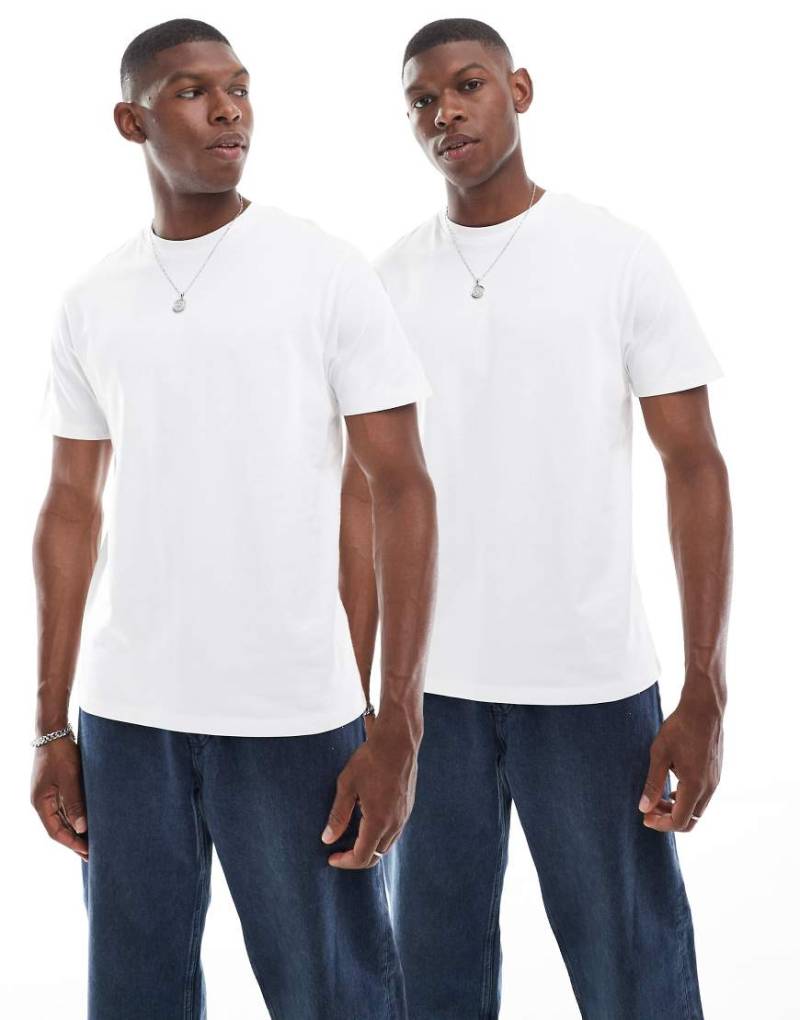 ASOS DESIGN - Schweres T-Shirt in Weiß mit Rundhalsausschnitt von ASOS DESIGN