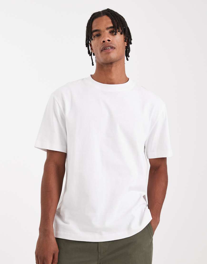 ASOS DESIGN - Schweres T-Shirt in Weiß mit lockerem Schnitt von ASOS DESIGN