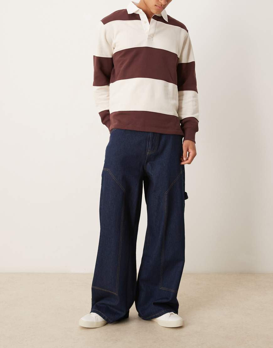 ASOS DESIGN - Sehr weit geschnittene Carpenter-Jeans in Rinse-Waschung-Blau ASOS DESIGN - Sehr weit geschnittene Carpenter-Jeans in Rinse-Waschung-Blau von ASOS DESIGN