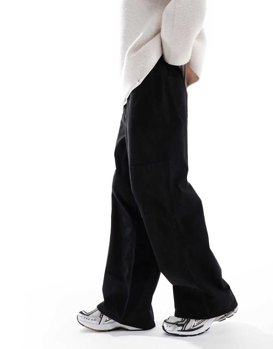 ASOS DESIGN - Sehr weite Cargohose in Schwarz-Grau ASOS DESIGN - Sehr weite Cargohose in Schwarz-Grau von ASOS DESIGN
