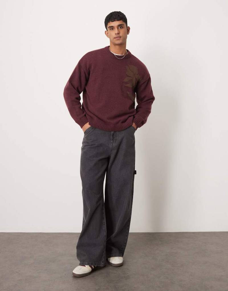ASOS DESIGN - Sehr weite Carpenter-Jeans mit grauem Farbstich von ASOS DESIGN