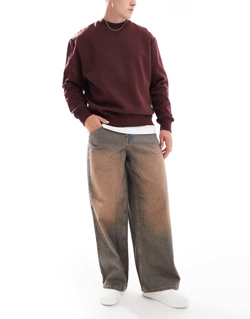 ASOS DESIGN - Sehr weite Jeans mit rosa Farbstich von ASOS DESIGN