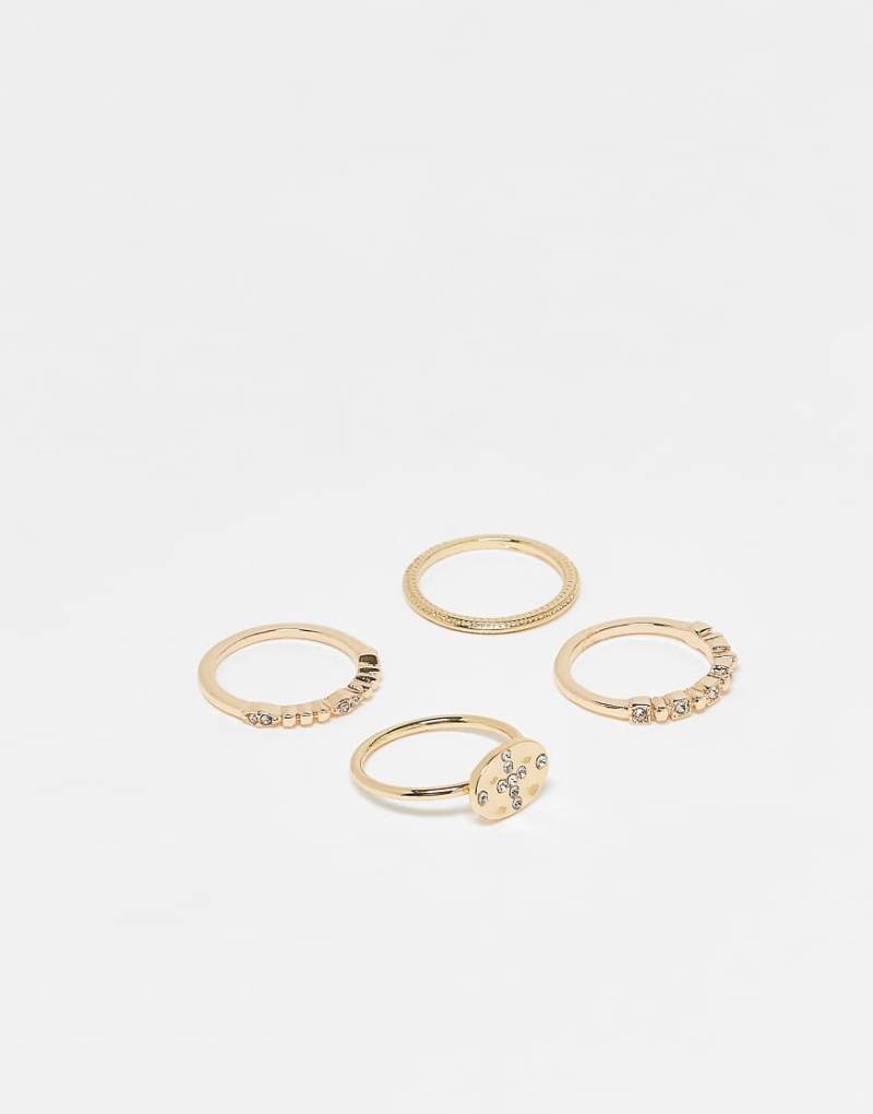 ASOS DESIGN - Set mit goldfarbenen Ringen mit verschiedenen Designs ASOS DESIGN - Set mit goldfarbenen Ringen mit verschiedenen Designs von ASOS DESIGN