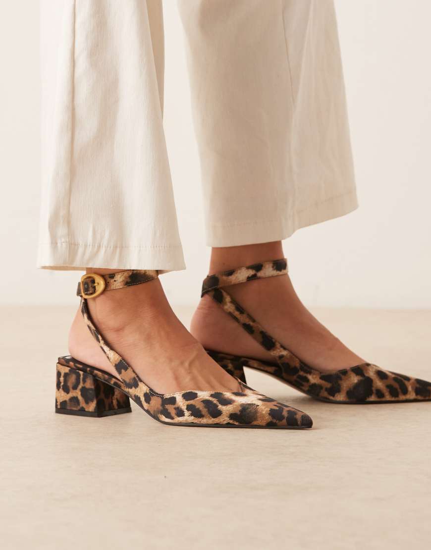 ASOS DESIGN - Sienna - Schuhe mit mittelhohem Blockabsatz und Leopardenmuster-Bunt von ASOS DESIGN