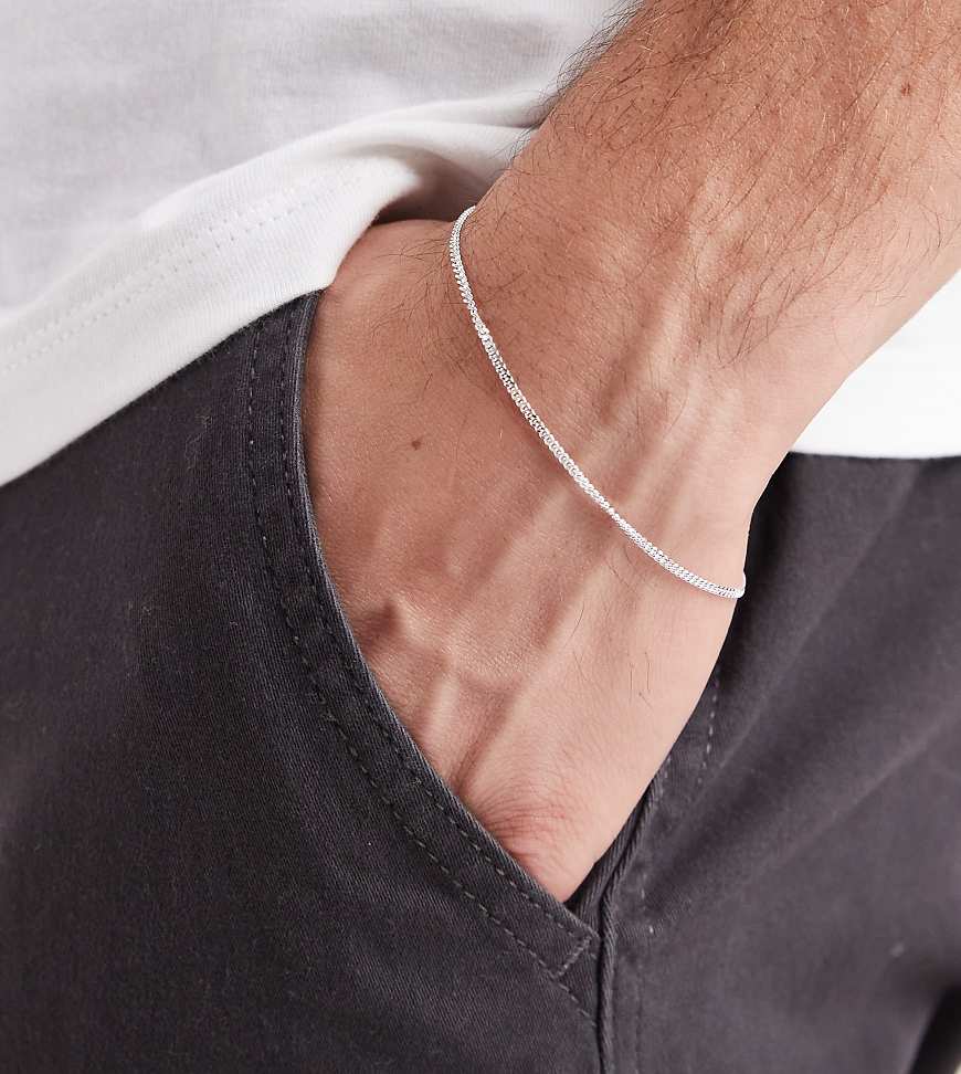 ASOS DESIGN - Silberfarbenes Armband aus Sterlingsilber im Gliederketten-Design ASOS DESIGN - Silberfarbenes Armband aus Sterlingsilber im Gliederketten-Design von ASOS DESIGN