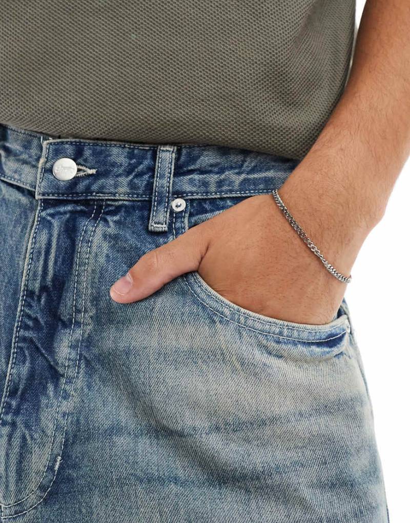 ASOS DESIGN - Silberfarbenes Gliederketten-Armband aus wasserfestem Edelstahl von ASOS DESIGN