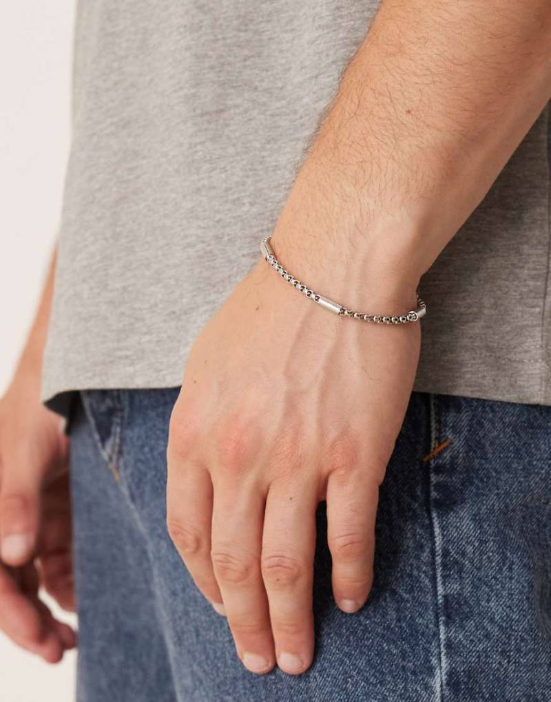 ASOS DESIGN - Silberfarbenes Venezianer-Armband aus wasserfestem Edelstahl von ASOS DESIGN