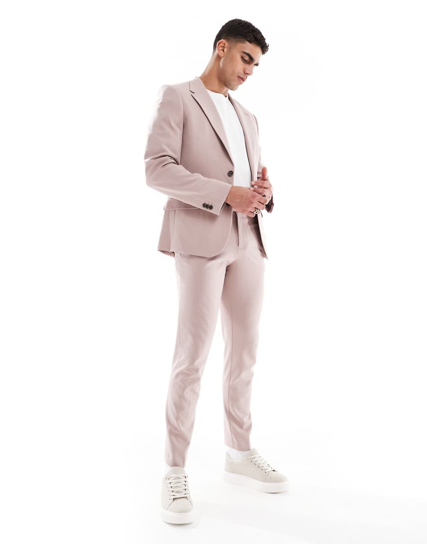 ASOS DESIGN - Skinny-Fit-Anzughose in Hellbraun mit Vier-Wege-Stretch ASOS DESIGN - Skinny-Fit-Anzughose in Hellbraun mit Vier-Wege-Stretch von ASOS DESIGN
