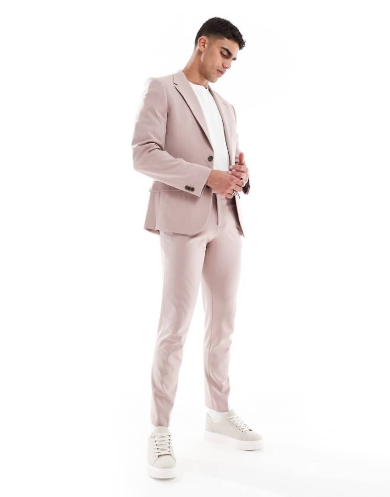 ASOS DESIGN - Skinny-Fit-Anzughose in Hellbraun mit Vier-Wege-Stretch von ASOS DESIGN