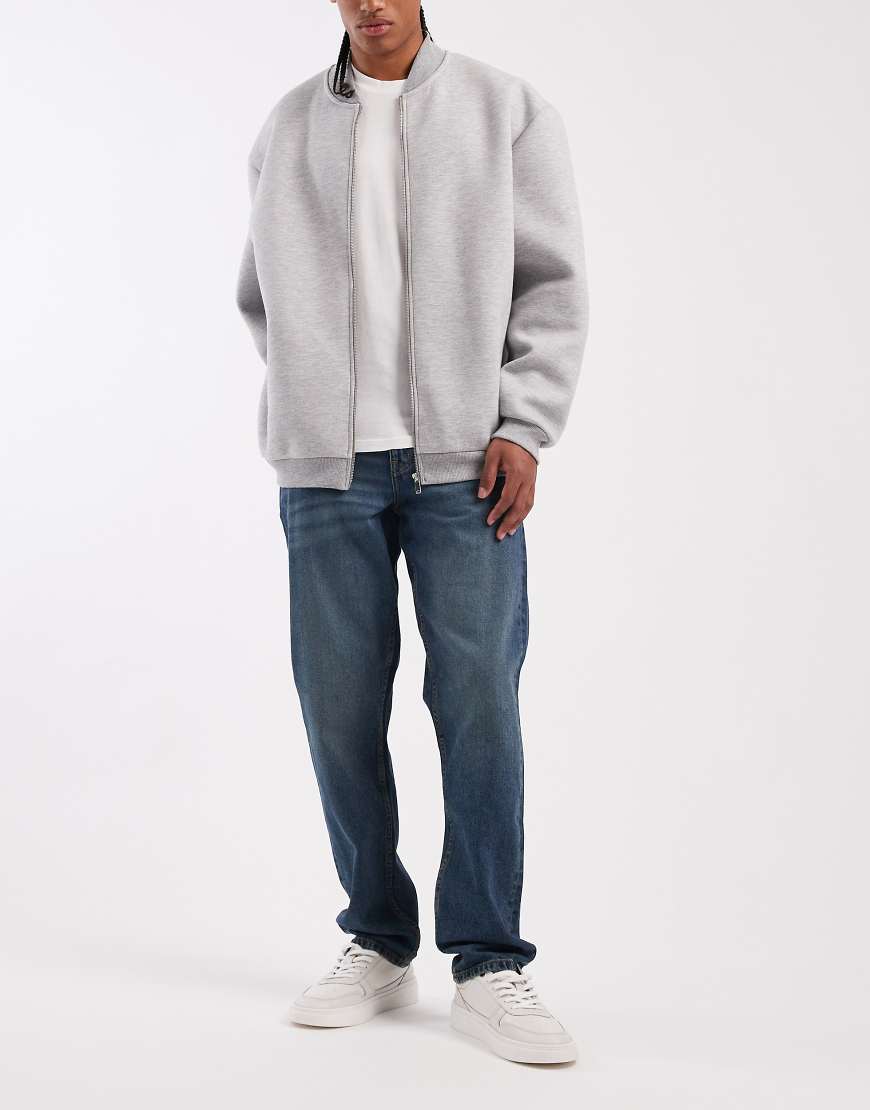 ASOS DESIGN - Slim Fit Jeans in verwaschenem Dunkelblau mit Farbstich von ASOS DESIGN