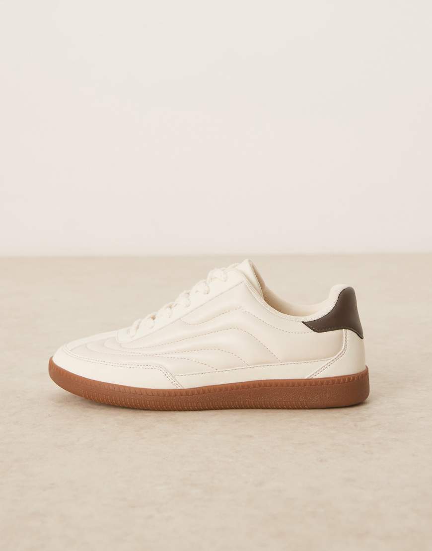 ASOS DESIGN - Sneaker zum Schnüren in Steinbeige-Neutral von ASOS DESIGN