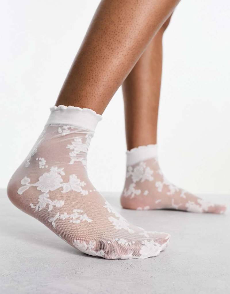 ASOS DESIGN - Socken aus Spitze in Weiß von ASOS DESIGN