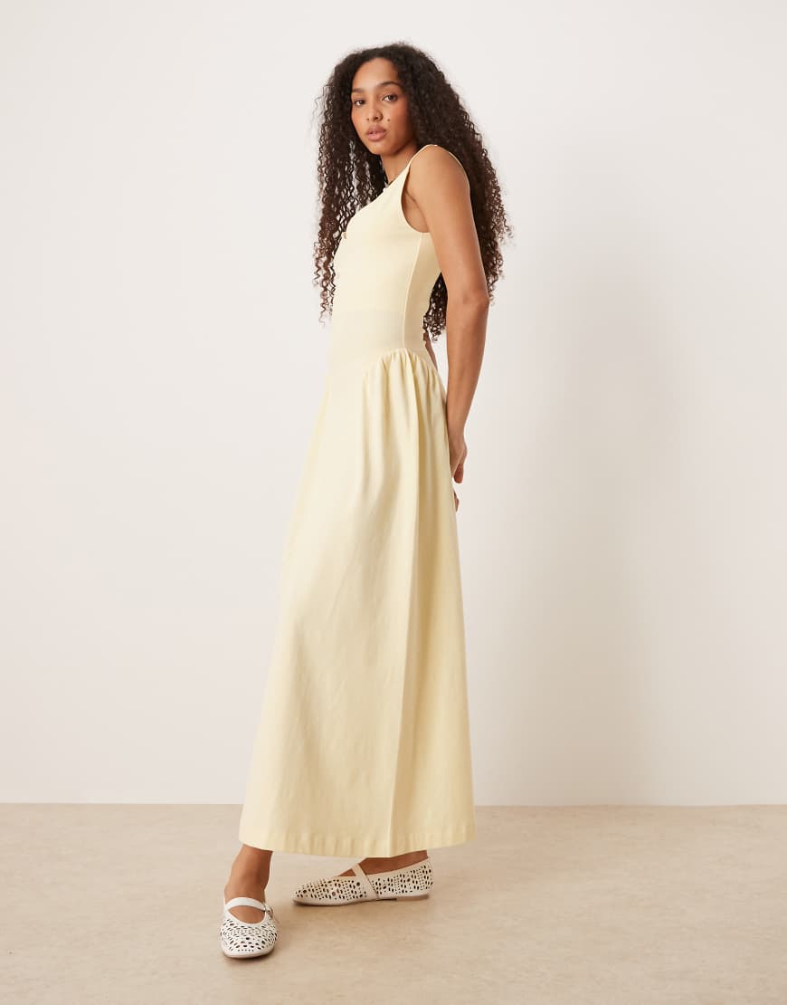 ASOS DESIGN - Sommerliches Maxikleid in Zitronengelb mit weitem Rock ASOS DESIGN - Sommerliches Maxikleid in Zitronengelb mit weitem Rock von ASOS DESIGN