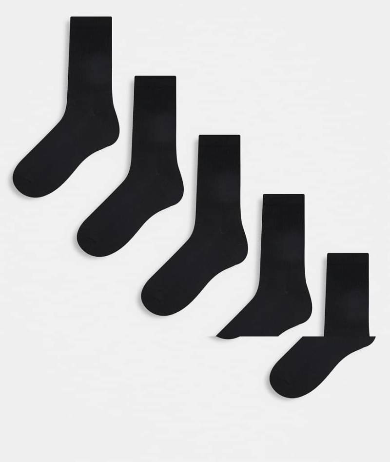 ASOS DESIGN - Sportsocken im 5er-Pack in Schwarz von ASOS DESIGN