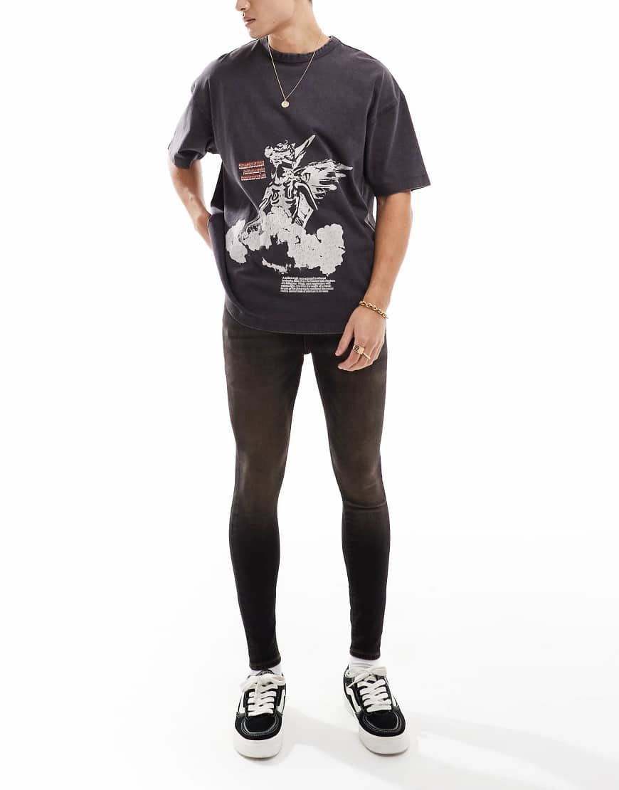 ASOS DESIGN - Spray-on-Jeans in Braun-Schwarz ASOS DESIGN - Spray-on-Jeans in Braun-Schwarz von ASOS DESIGN