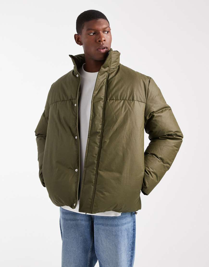 ASOS DESIGN - Steppjacke in Khaki-Grün von ASOS DESIGN