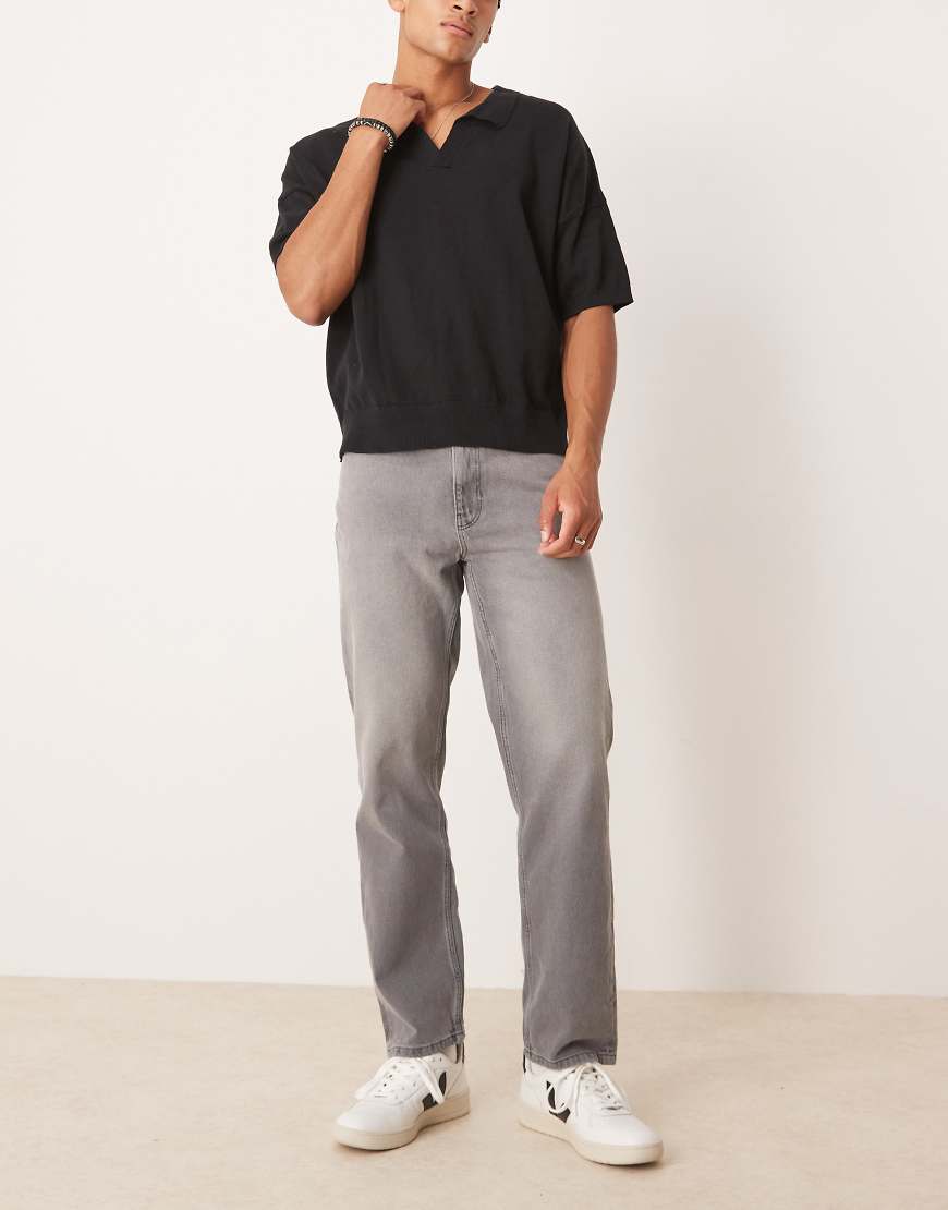 ASOS DESIGN - Straight Jeans in Grau von ASOS DESIGN