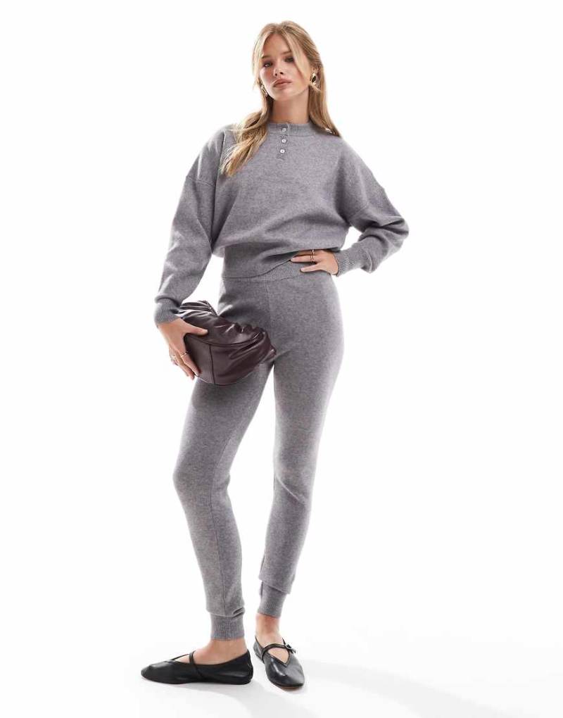 ASOS DESIGN - Strick-Leggings in Grau, Kombiteil von ASOS DESIGN