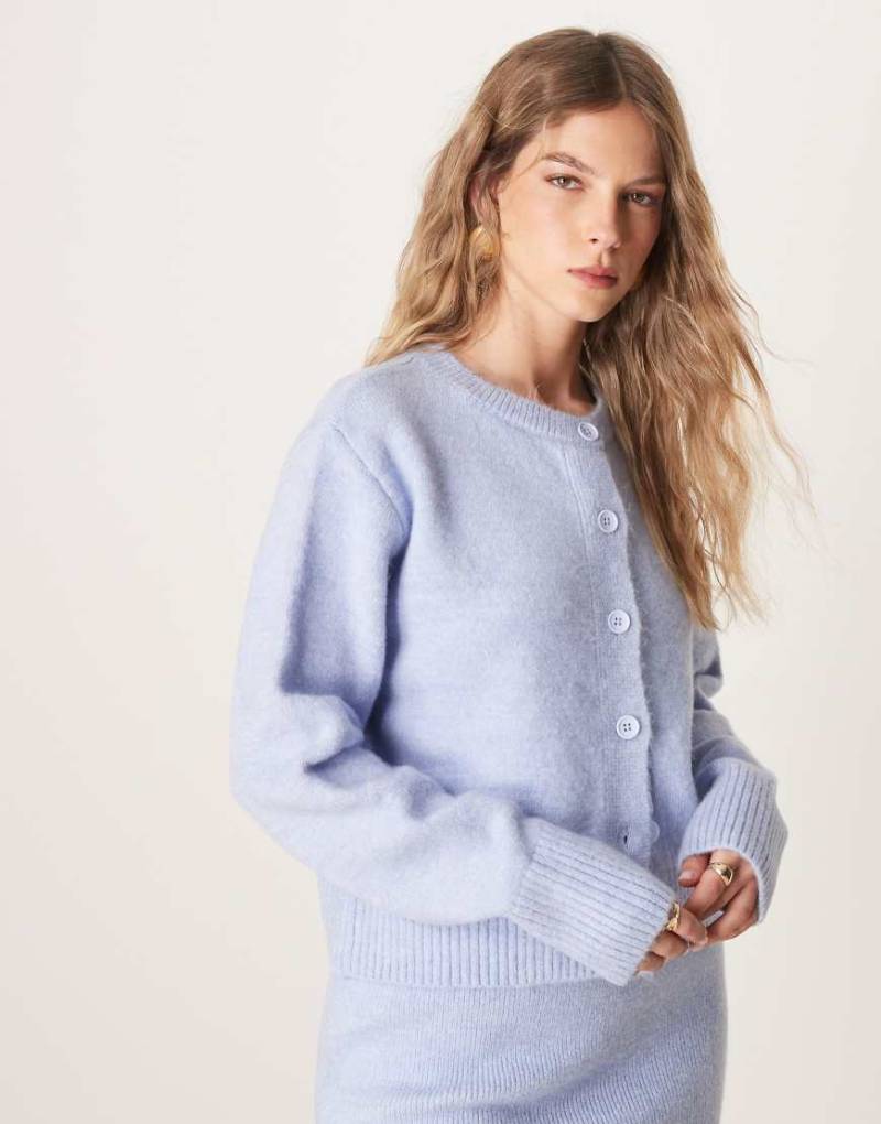 ASOS DESIGN - Strickjacke in Hellblau, Kombiteil von ASOS DESIGN
