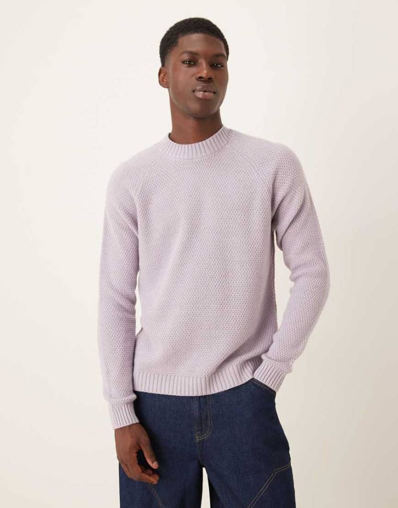 ASOS DESIGN - Strickpullover in Mauve mit Rundhalsausschnitt-Rosa von ASOS DESIGN