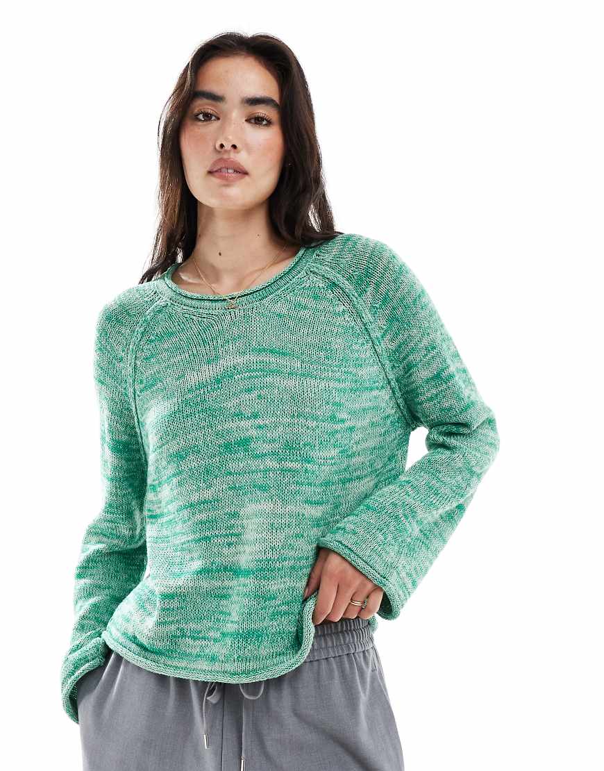 ASOS DESIGN - Strickpullover in Multiply-Grün mit Rundhalsausschnitt von ASOS DESIGN