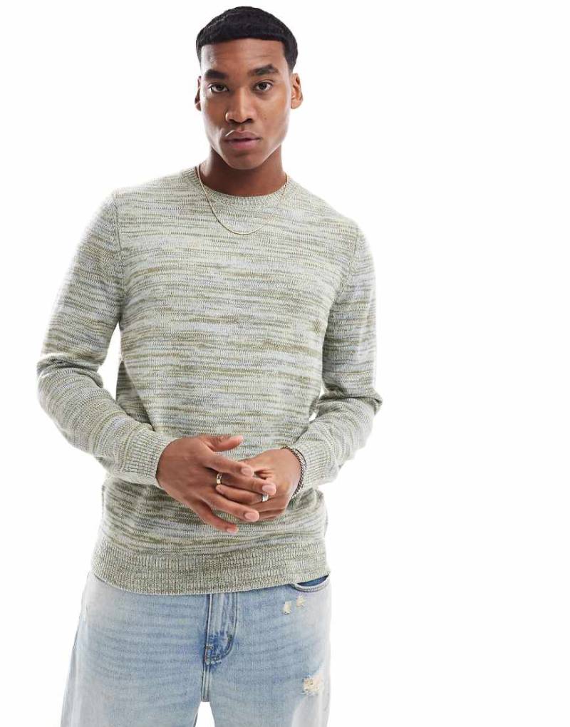 ASOS DESIGN - Strickpullover in buntem Space-Dye-Design von ASOS DESIGN