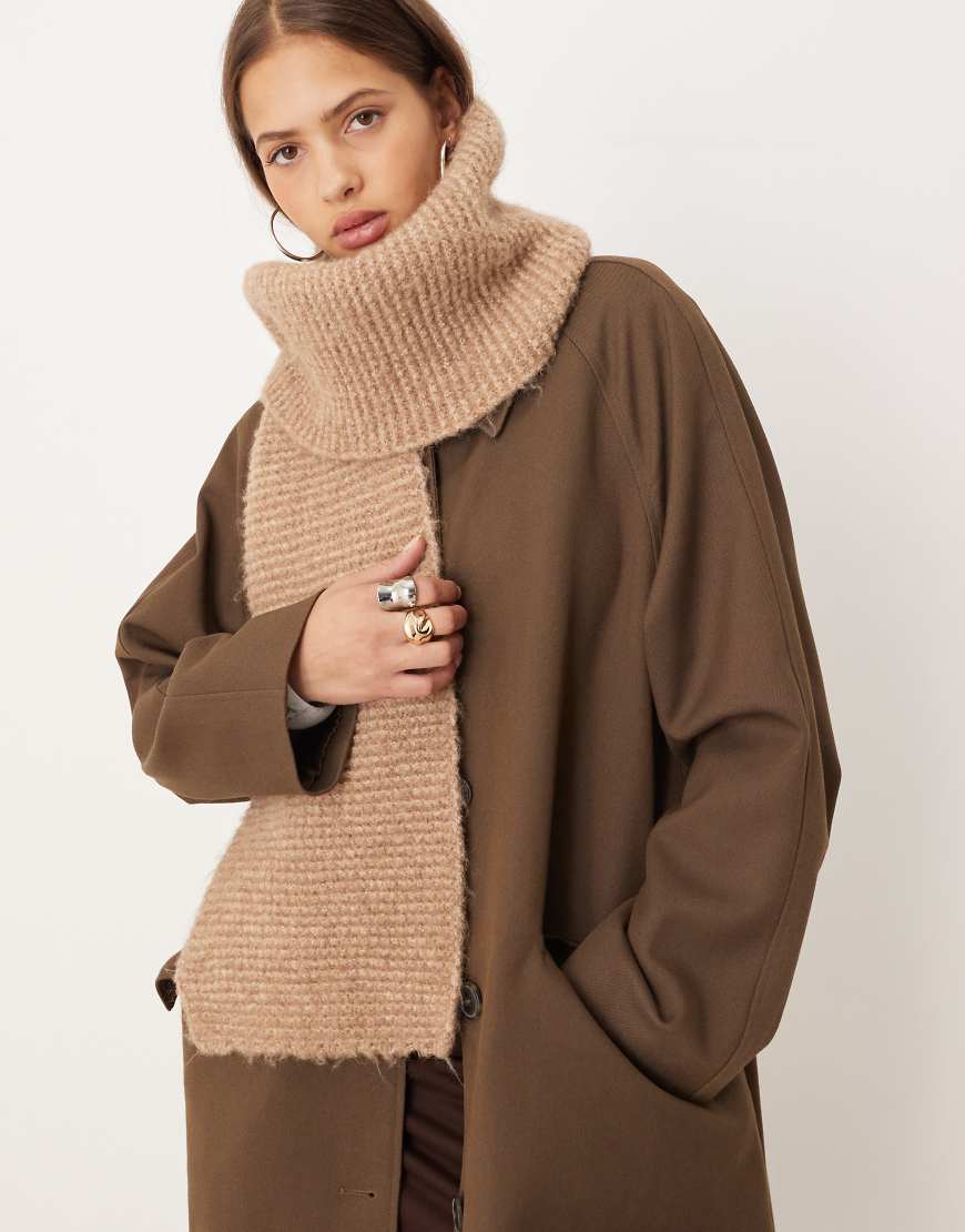 ASOS DESIGN - Strickschal aus Wollmix in hellem Haferbeige-Neutral ASOS DESIGN - Strickschal aus Wollmix in hellem Haferbeige-Neutral von ASOS DESIGN