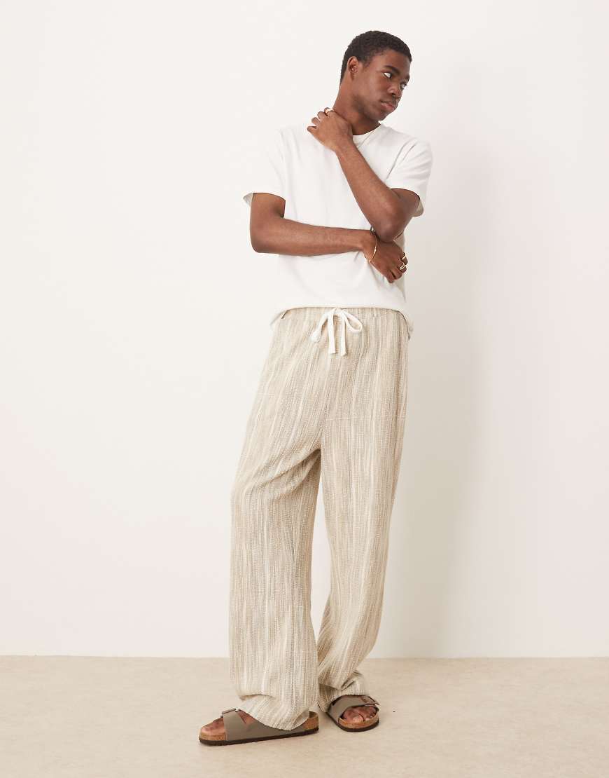 ASOS DESIGN - Strukturierte Jogginghose in Salbeigrün mit geradem Bein von ASOS DESIGN