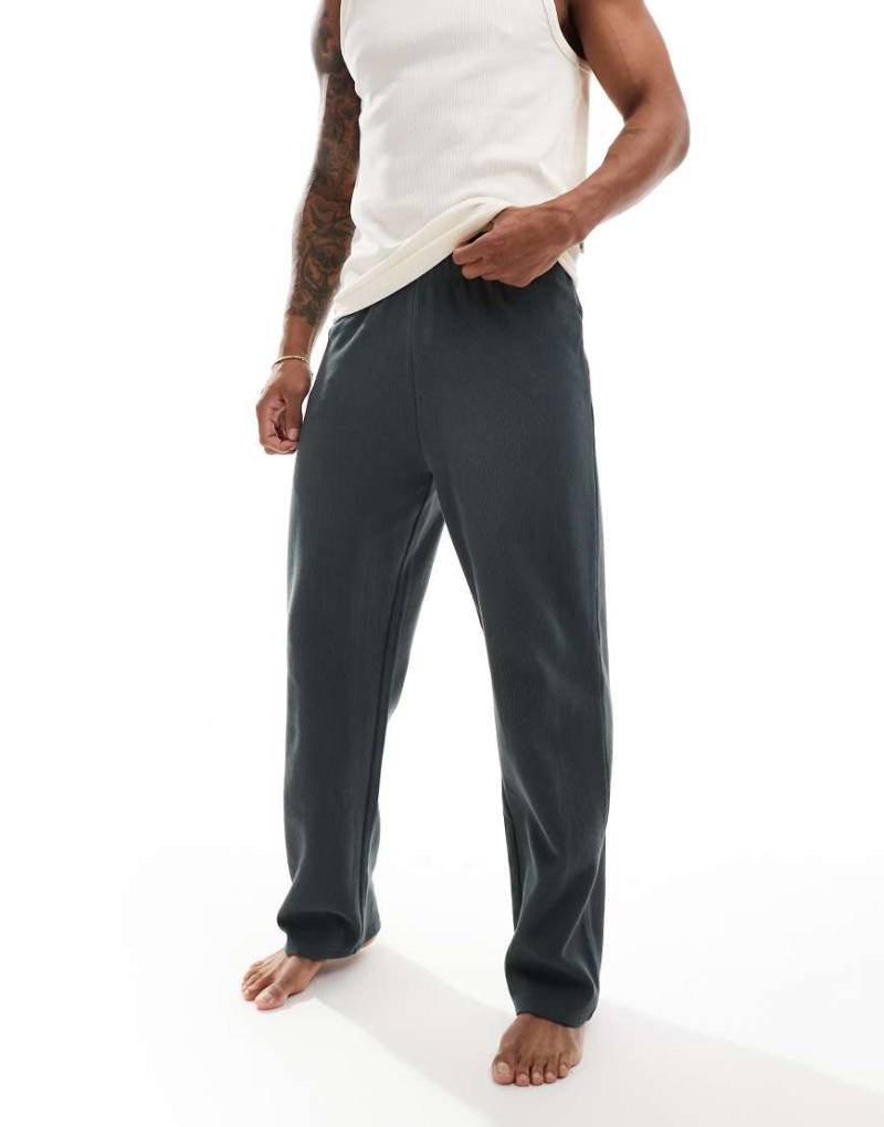 ASOS DESIGN - Strukturierte Lounge-Hose in Anthrazit-Grau von ASOS DESIGN