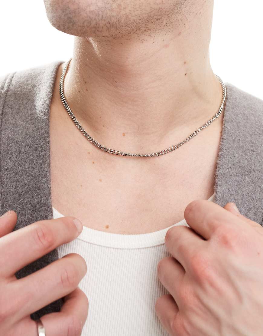 ASOS DESIGN - Strukturierte Seil-Halskette in Silberoptik von ASOS DESIGN