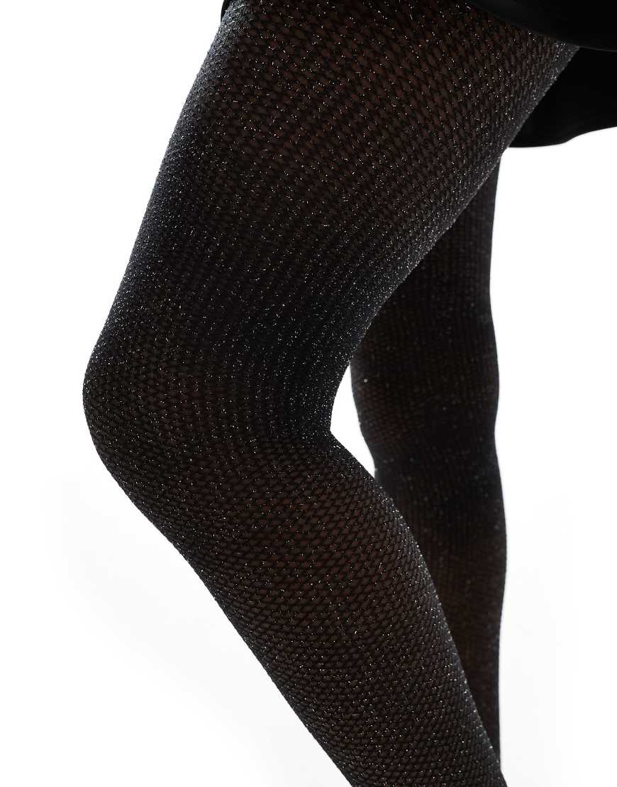 ASOS DESIGN - Netzstrumpfhose in Metallic-Schwarz ASOS DESIGN - Netzstrumpfhose in Metallic-Schwarz von ASOS DESIGN
