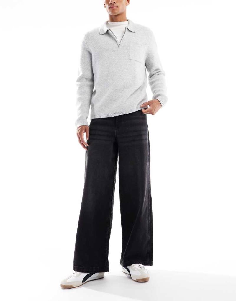 ASOS DESIGN - Loose-Fit-Jeans in Schwarz von ASOS DESIGN